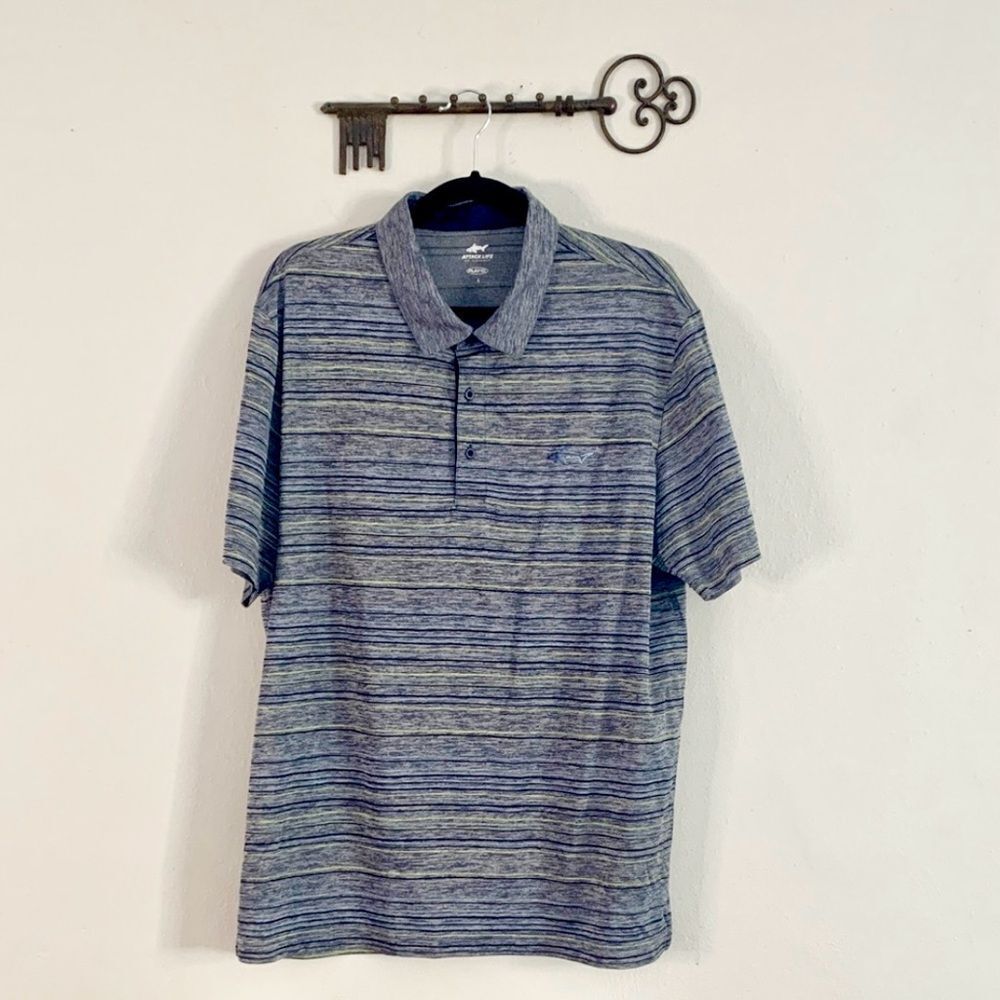 Attack Life men’s size large striped sport polo
